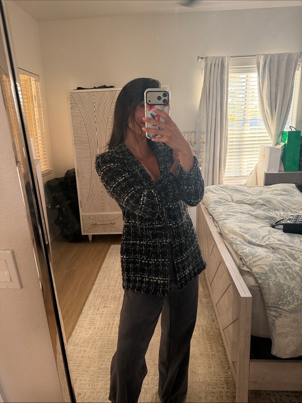 Nanette Lepore Tweed Blazer Jacket